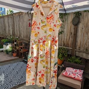 Fashion Brand Company Colorful Print Midi Dress